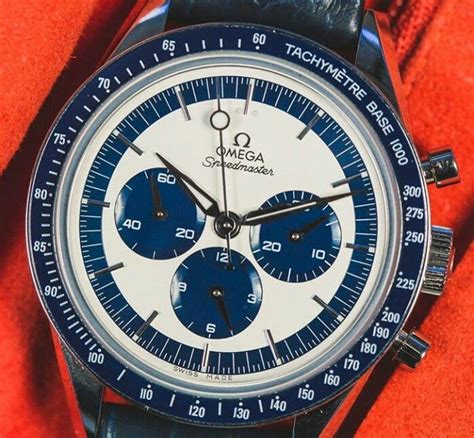 blue and white omega speedmaster